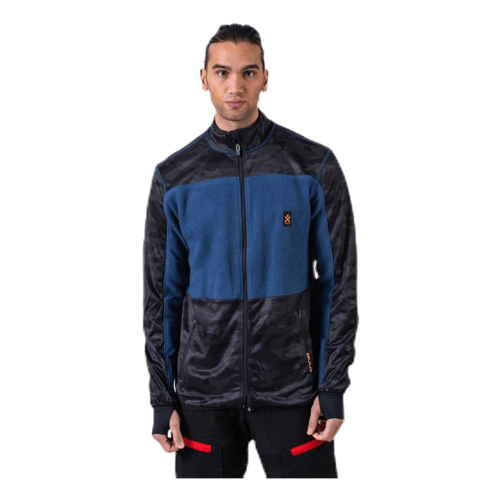 Camo Fleece Jacket Blue