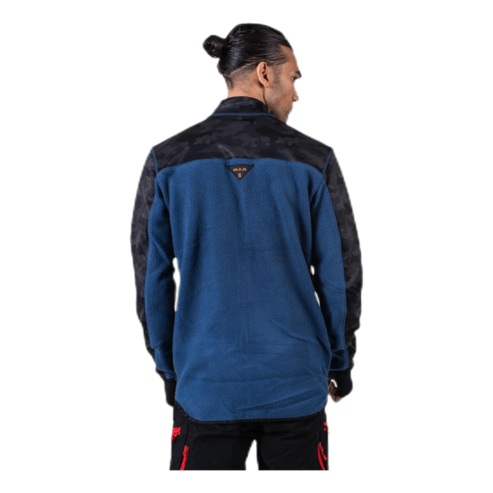 Camo Fleece Jacket Blue