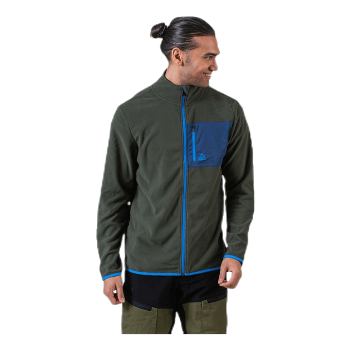 Fleece Jacket Olive green/Blue