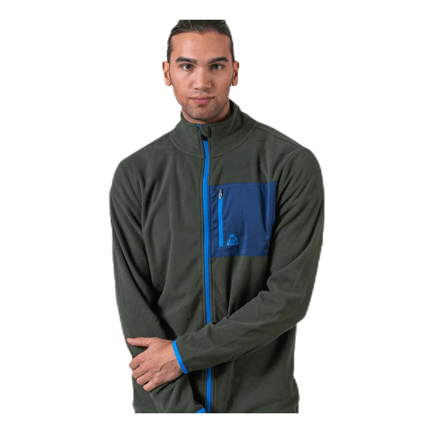 Fleece Jacket Olive green/Blue