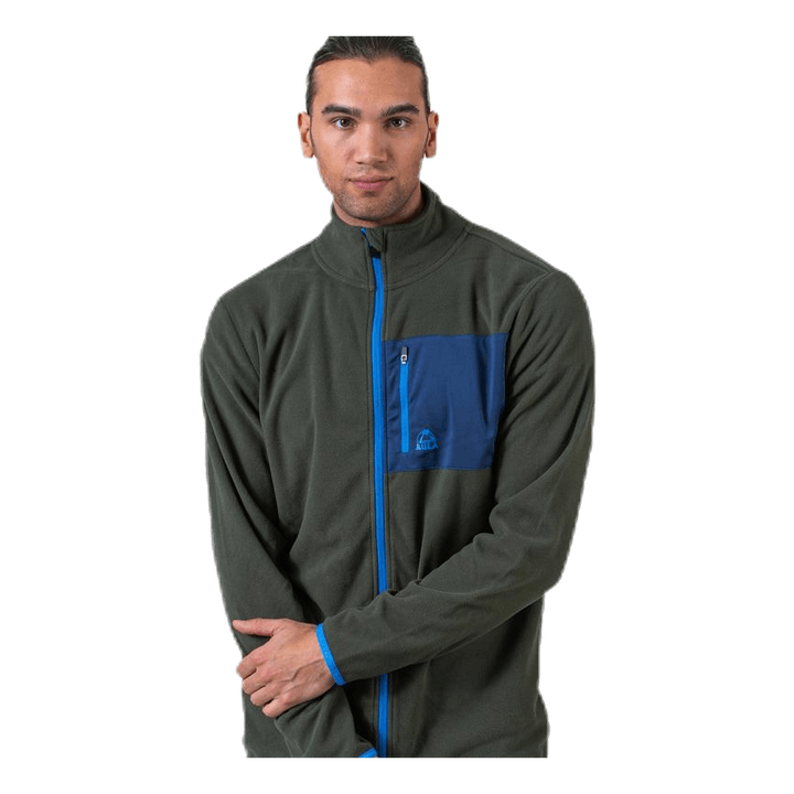 Fleece Jacket Olive green/Blue