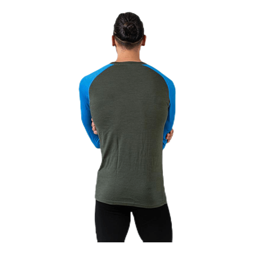 Retro wool Crew Green/Grey