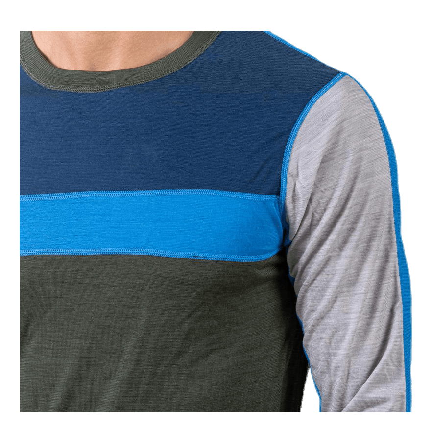 Retro wool Crew Green/Grey