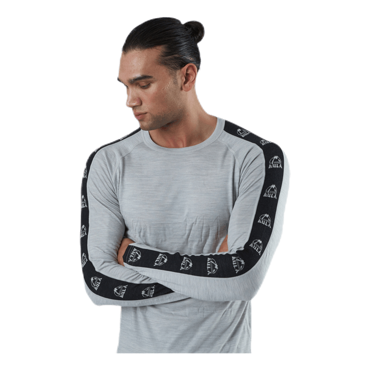 Tape Merino Wool Crew Grey