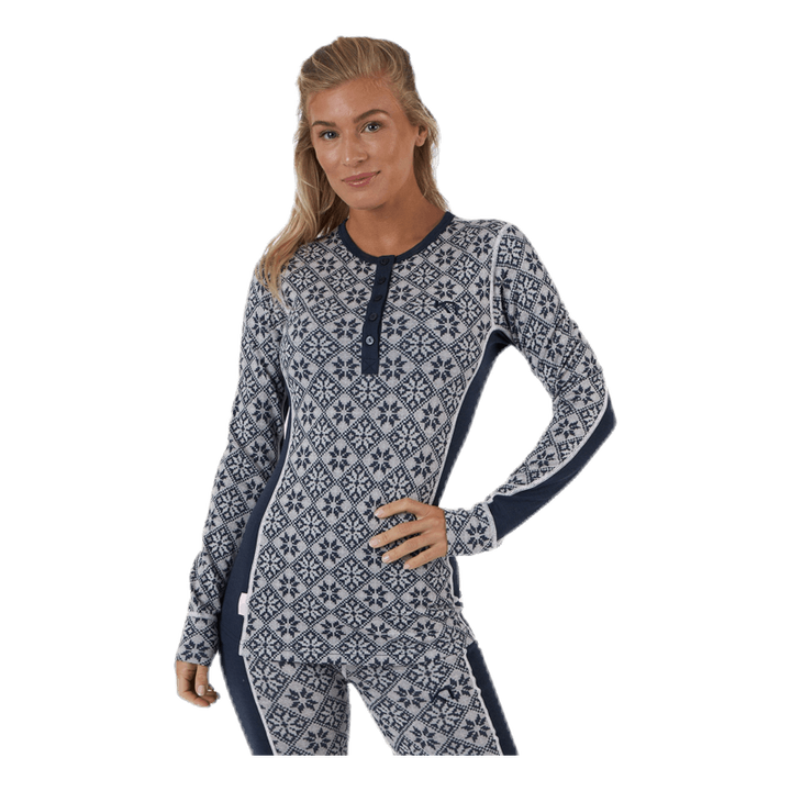 Rose Long Sleeve Shirt Blue
