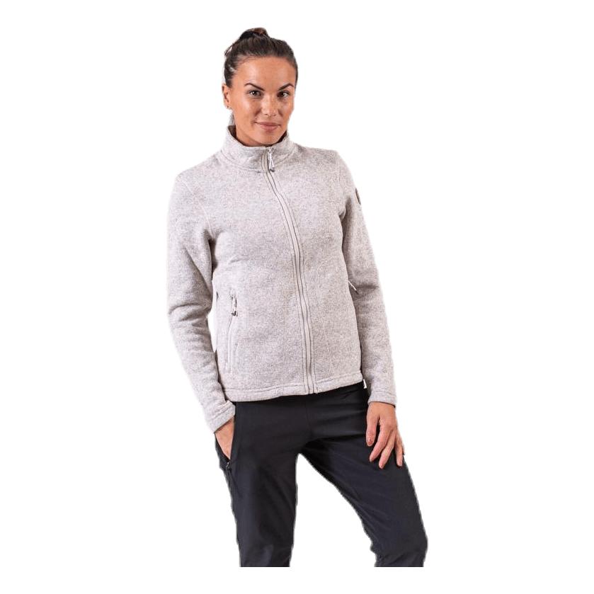 Paulina Melange Fleece Jacket Beige