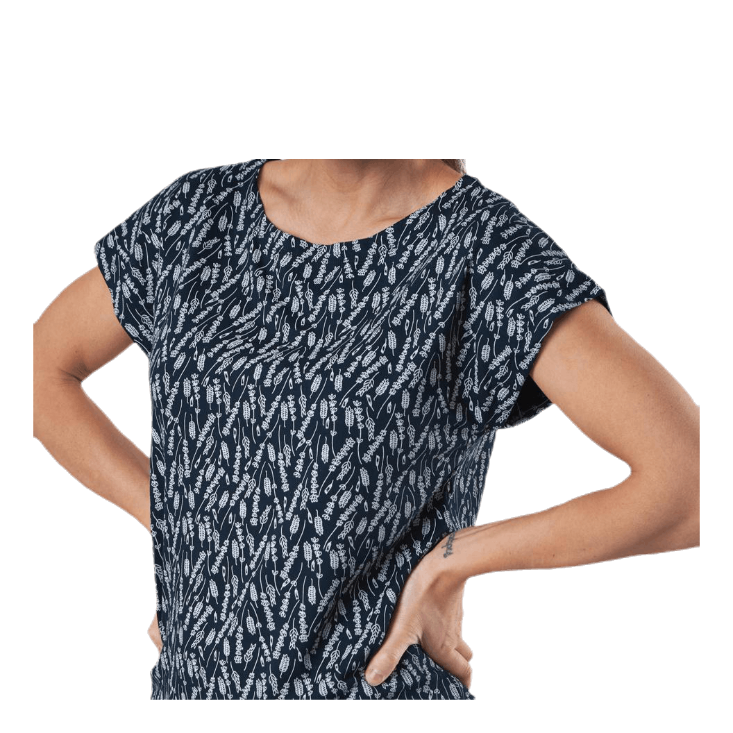 Melanie Capsleeve Blue/Patterned