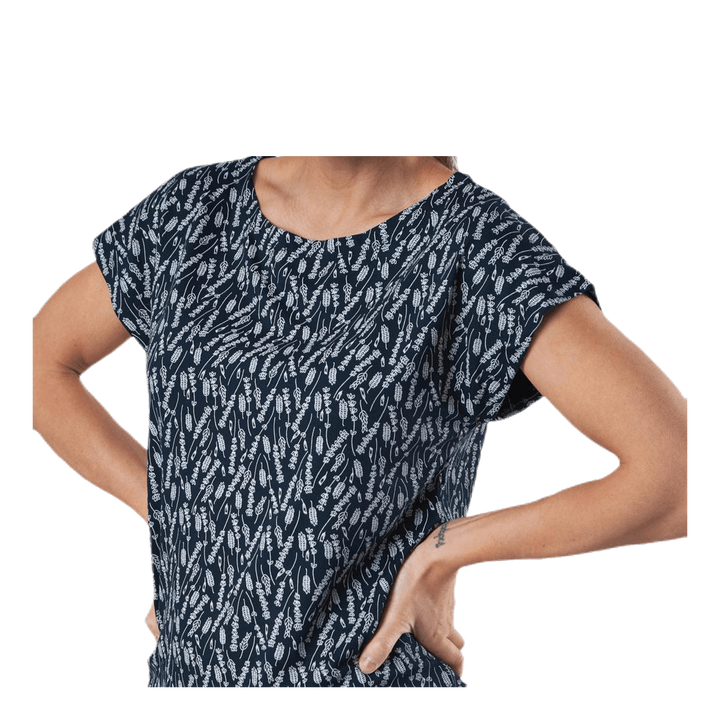 Melanie Capsleeve Blue/Patterned