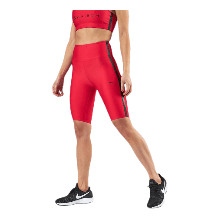 Stripe Bike Tights Red