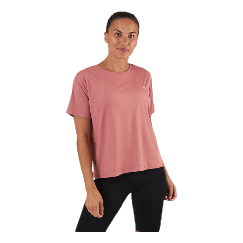 Logo Ribbed Tee Pink