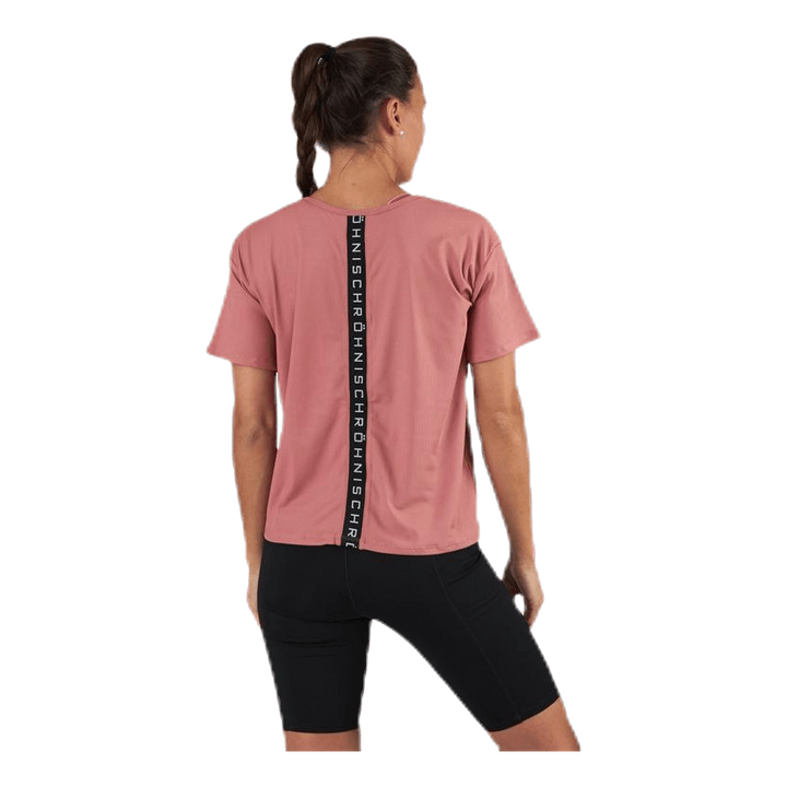 Logo Ribbed Tee Pink