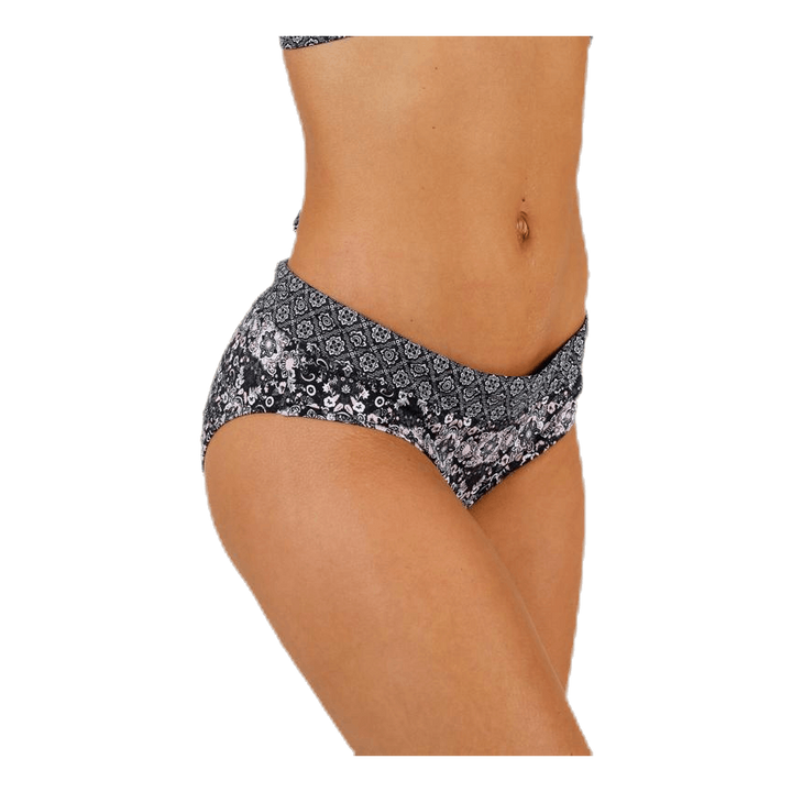 Blossom Bikini Bottom Black