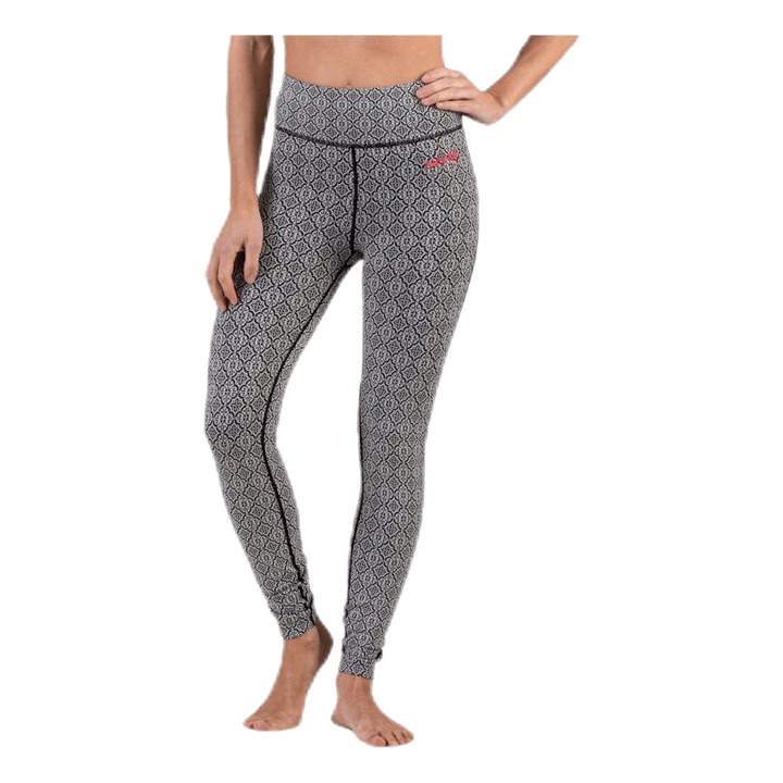 Spin To Win Mid Layer Tights White/Black