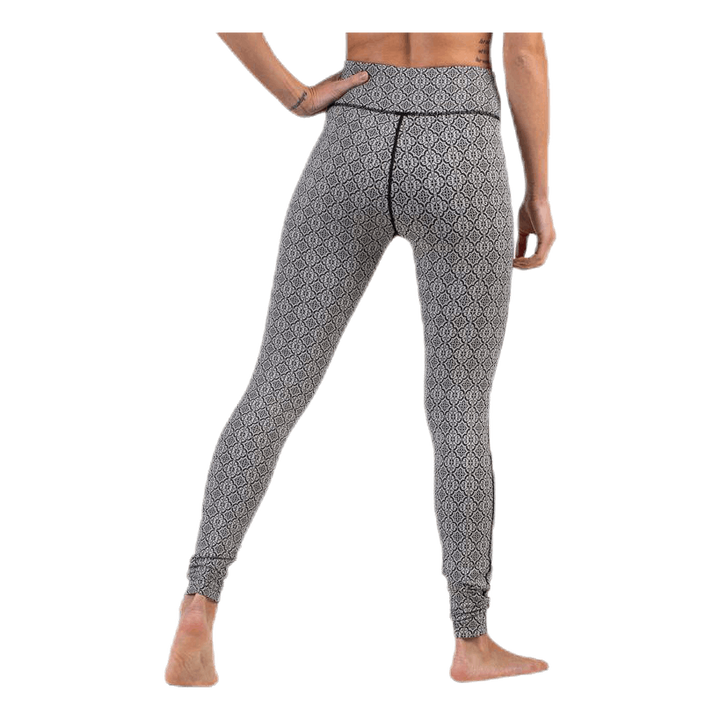 Spin To Win Mid Layer Tights White/Black