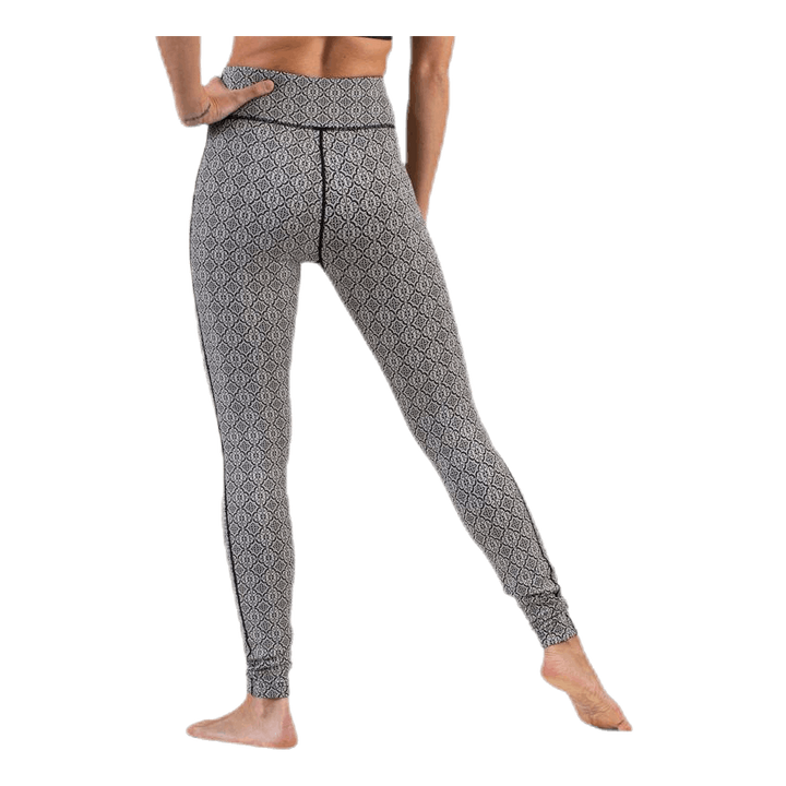 Spin To Win Mid Layer Tights White/Black