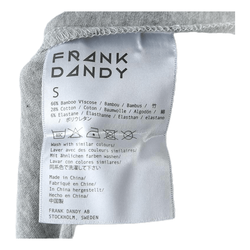 Bamboo Straight Tee Grey
