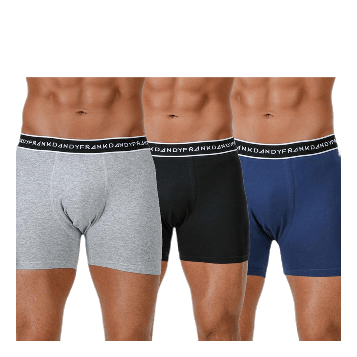 Organic Cotton Boxer 5-Pack Blue/Black/Grey