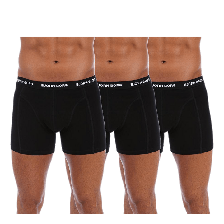 Solid Shorts 3-Pack Black
