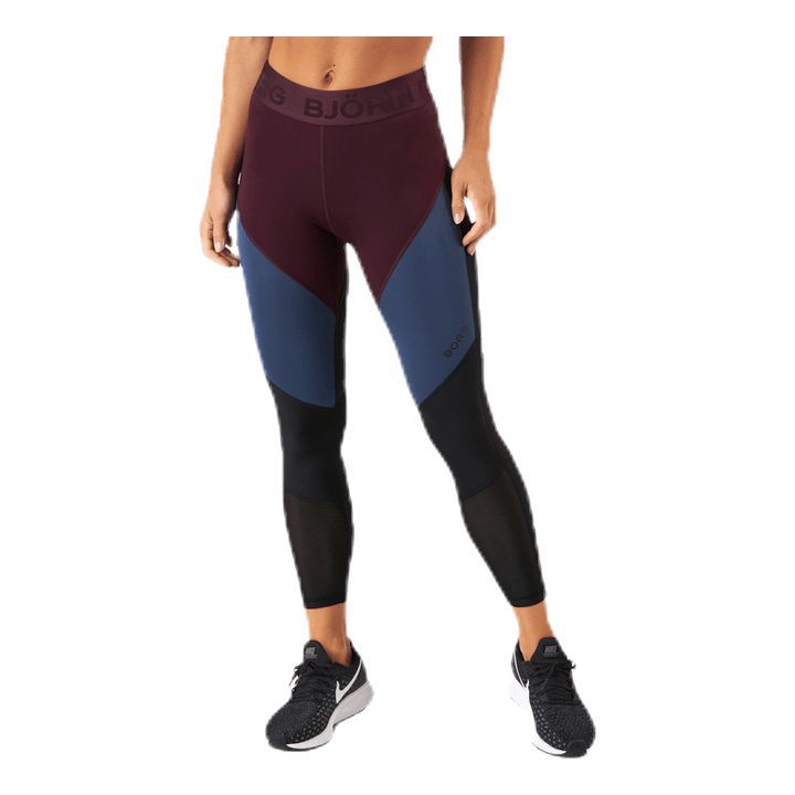 Chia Blocked Tights Red