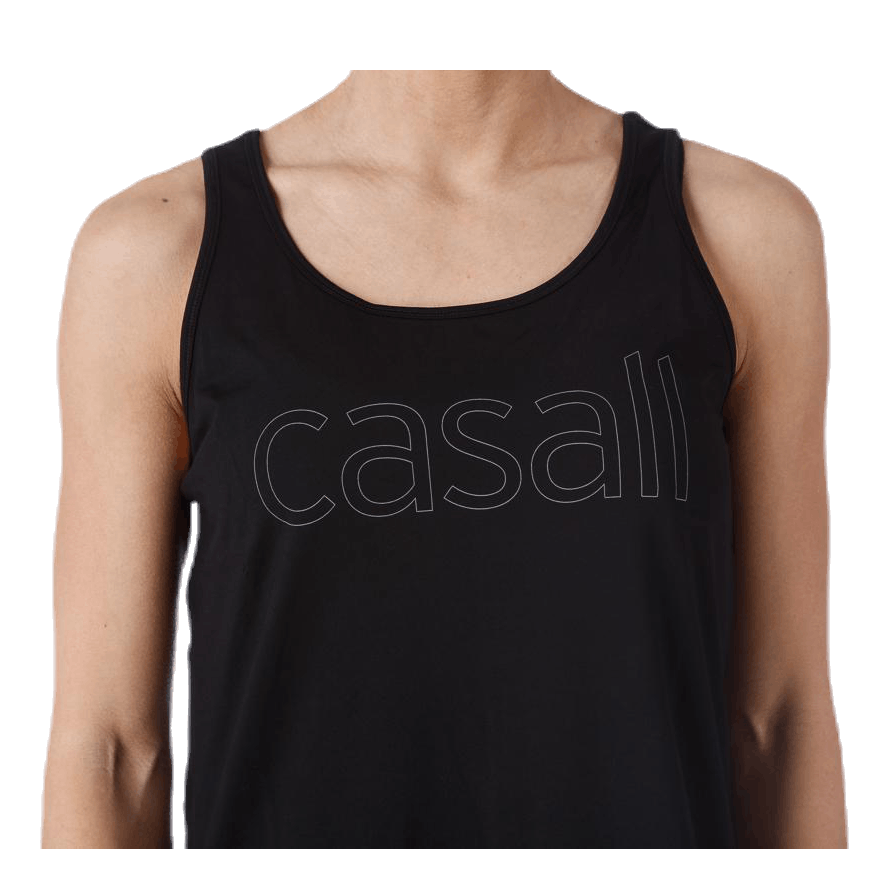 Logo Relaxed Tank Black