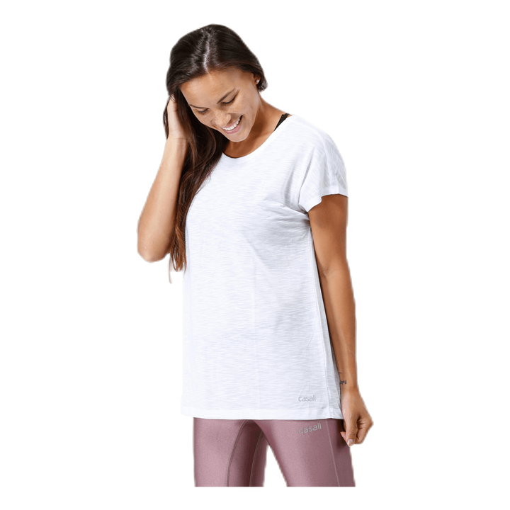 Raw Elastic Tee White