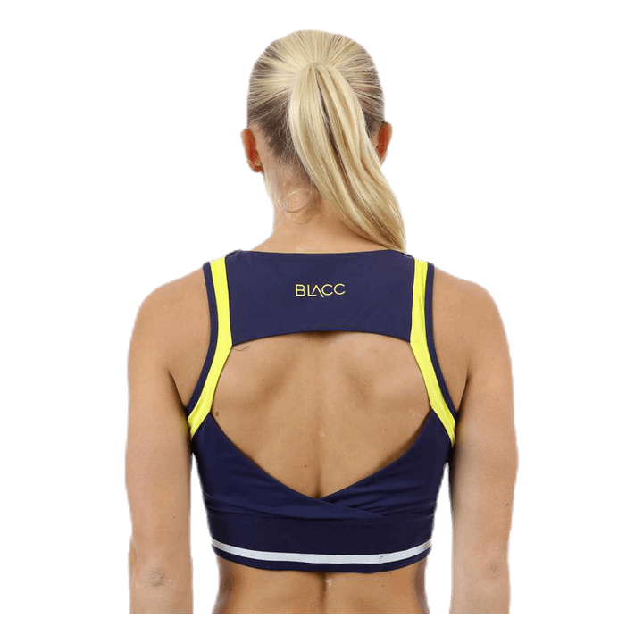 Jump Sports Bra  Blue/White/Yellow