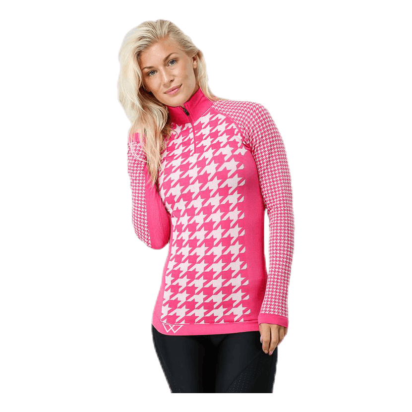 Agnes Zip Pink/White