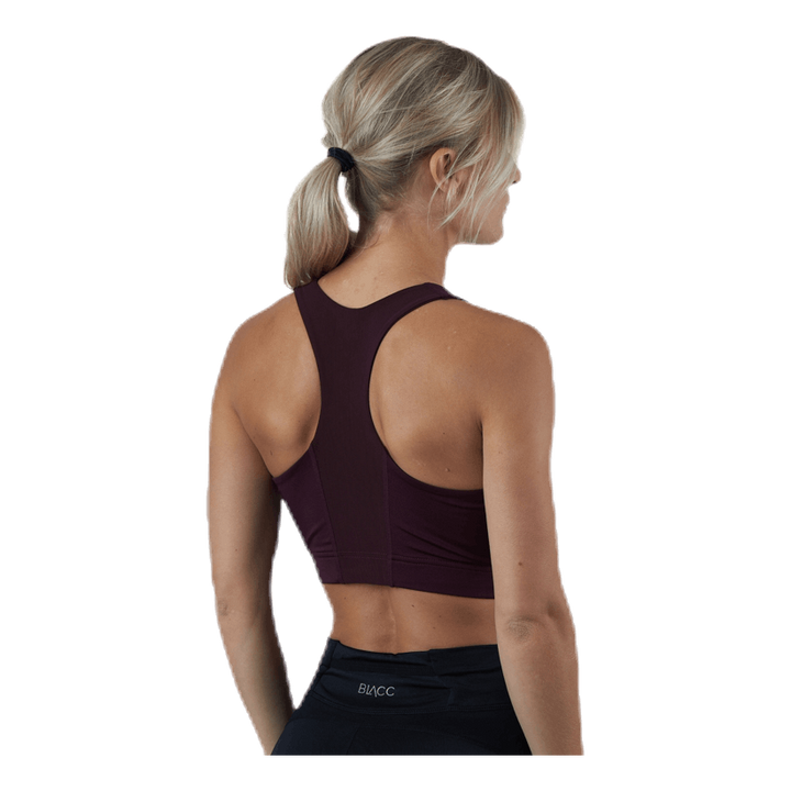 Zip Sports Bra Red