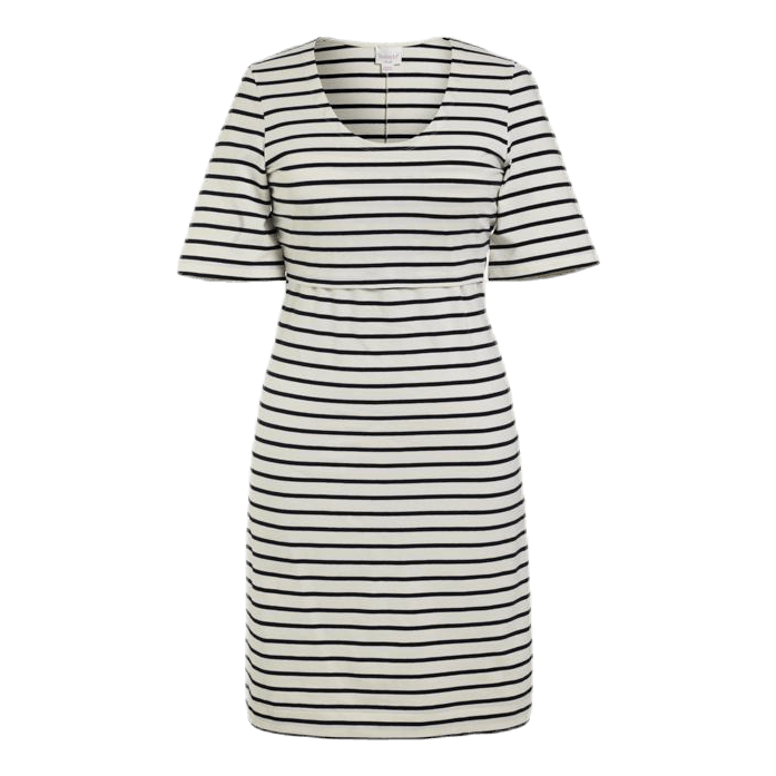 Simone SS Dress Blue/White