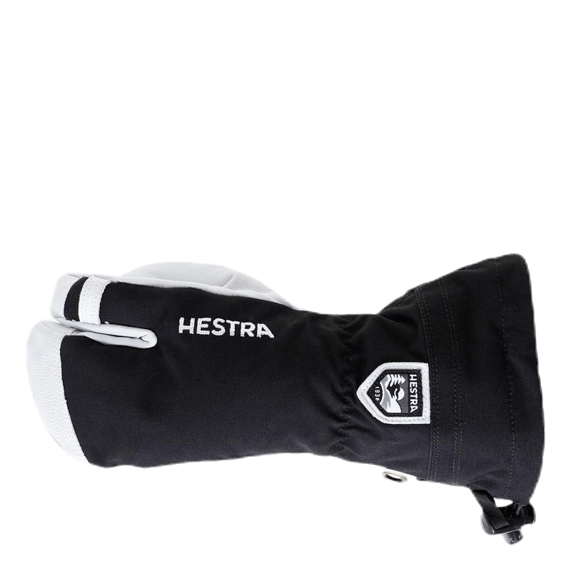 Hestra Army Leather Heli Ski 3 Finger Junior Black Sportamore