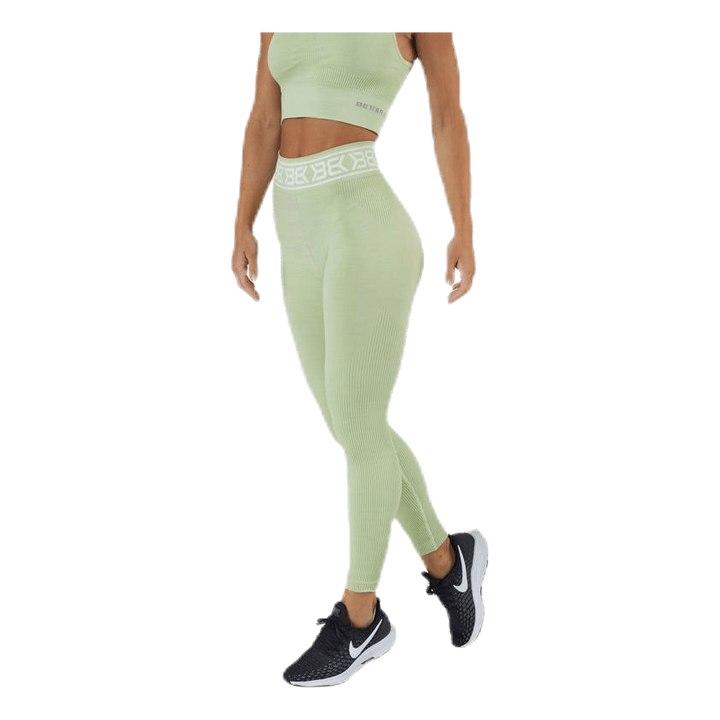 Rib Seamless Legging Green