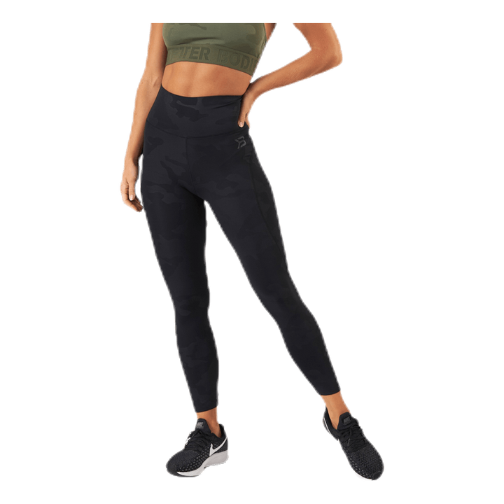 High Waist Leggings Patterned/Black