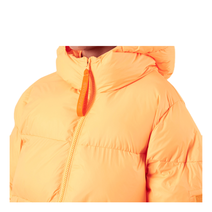 Short Padded Hood Jacket Orange