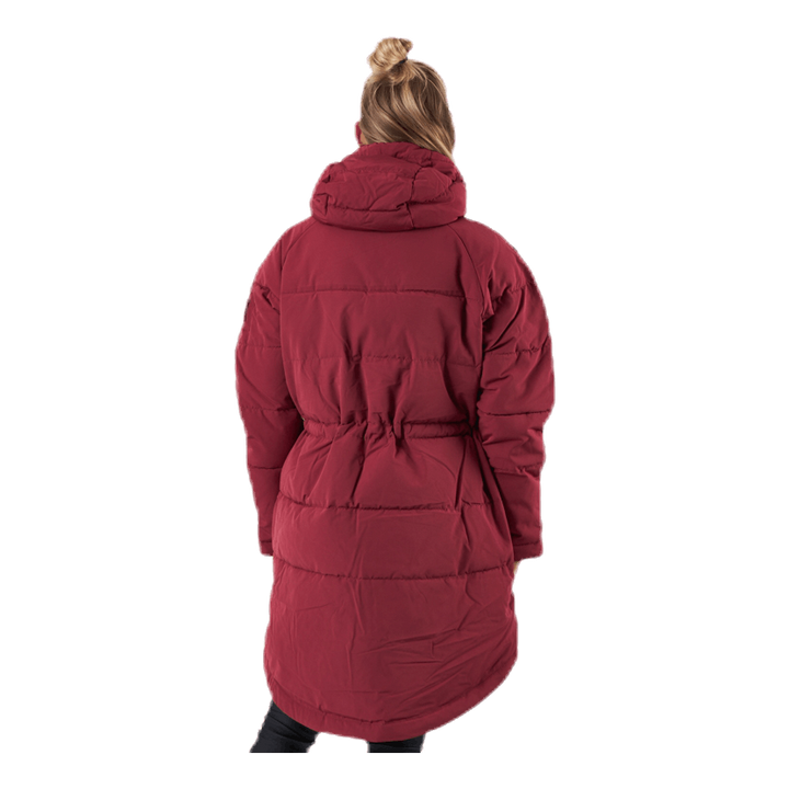 Hourglass Puffer Jacket Red