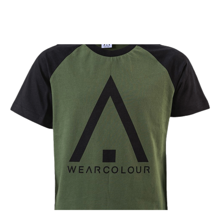 Organic Rag Tee Youth Black/Green