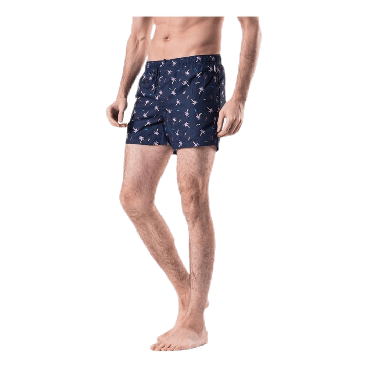 Confetti Palm Swim Shorts Blue