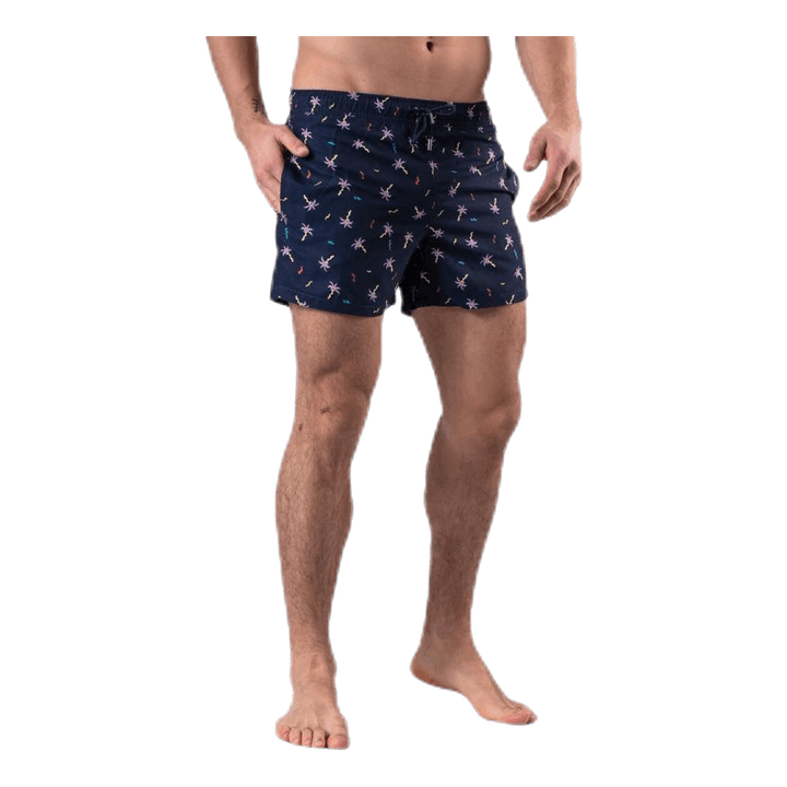 Confetti Palm Swim Shorts Blue