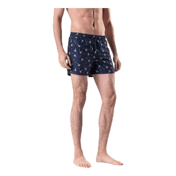Confetti Palm Swim Shorts Blue