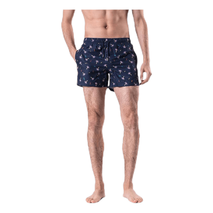 Confetti Palm Swim Shorts Blue