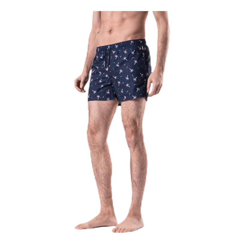 Confetti Palm Swim Shorts Blue