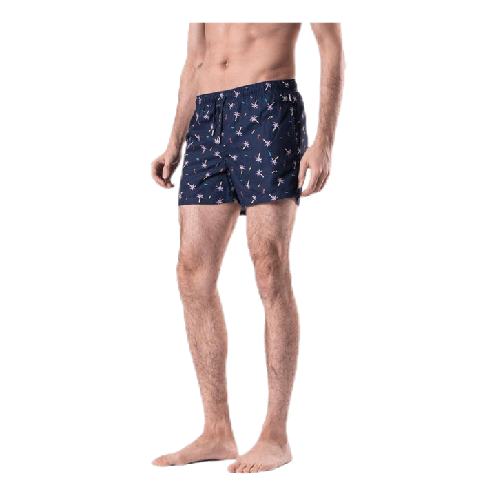 Confetti Palm Swim Shorts Blue