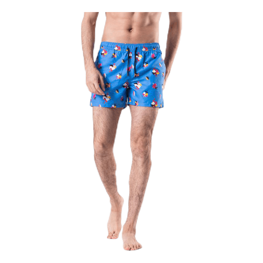 Hibiscus Swim Shorts Blue