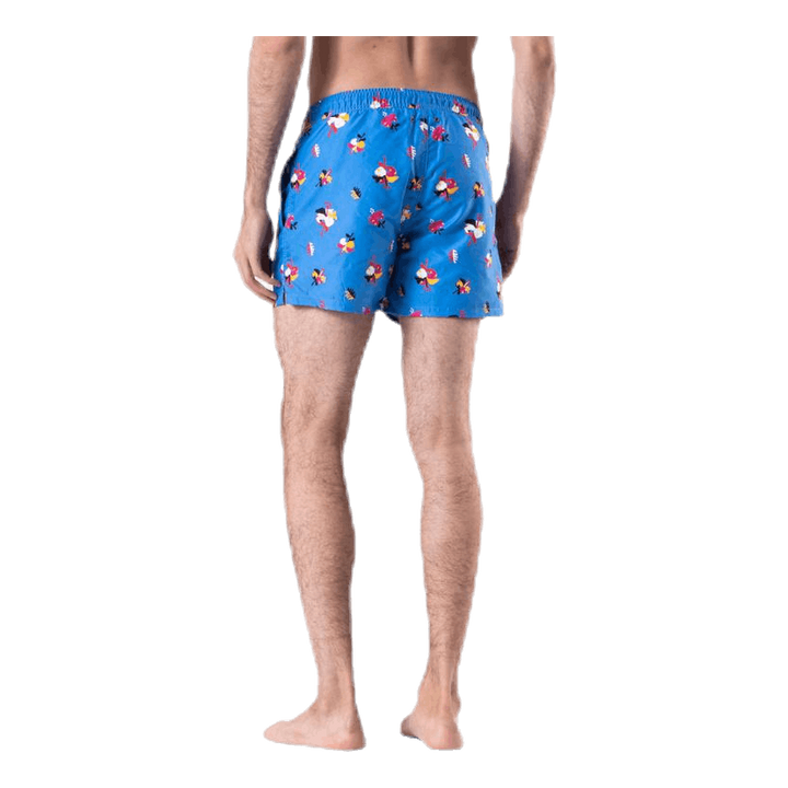 Hibiscus Swim Shorts Blue