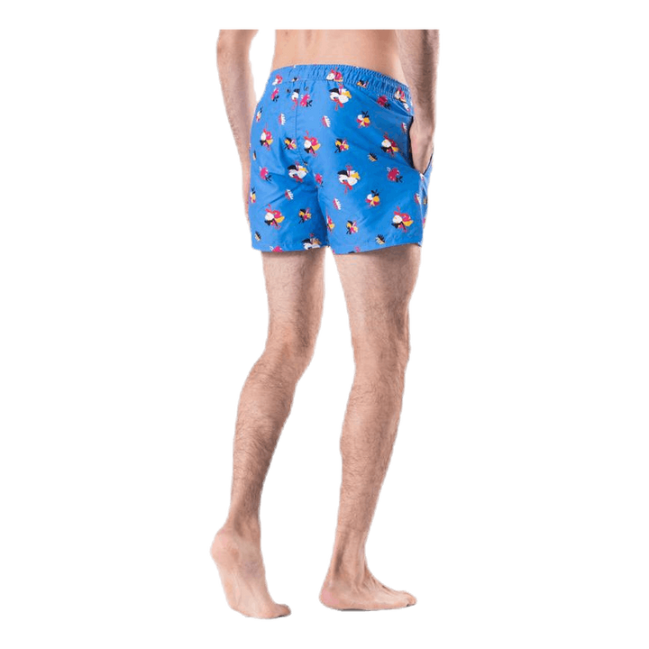 Hibiscus Swim Shorts Blue