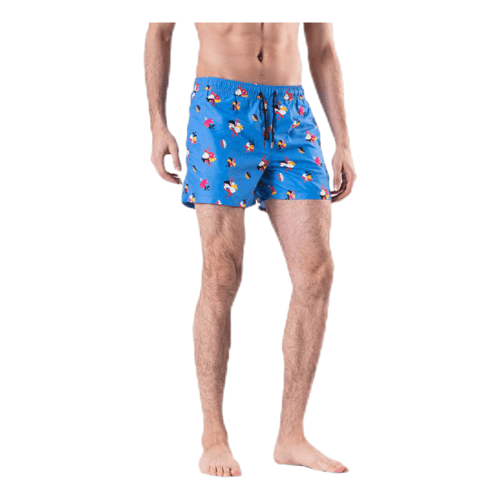 Hibiscus Swim Shorts Blue