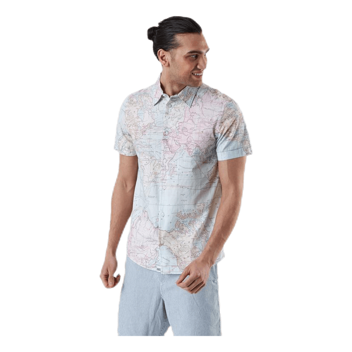 Shirt Short Sleeve Sandefjord Map Patterned