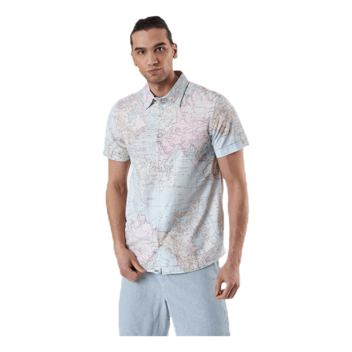 Shirt Short Sleeve Sandefjord Map Patterned