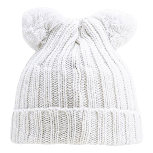 Roxtuna Pompom Hat White