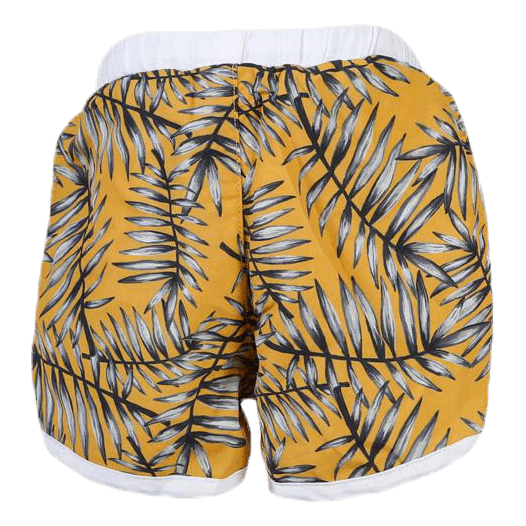 Palm Swim Diaper Shorts Yellow