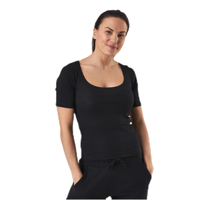 T-shirt Ribbed Black